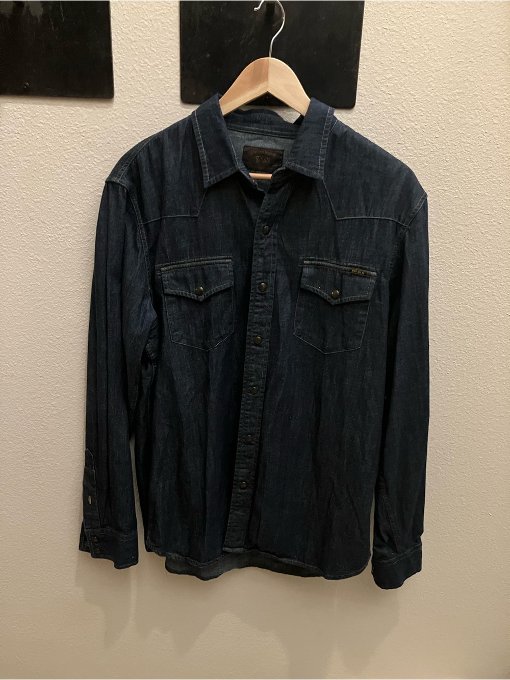 Belstaff Dark Blue Denim Shirt Jacket